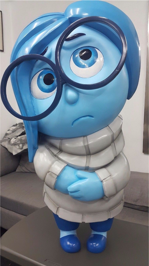 SADNESS INSIDE OUT LIFE SIZE CUSTOM STATUE